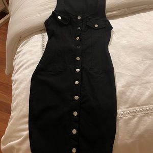 Mini Black Button Down Dress